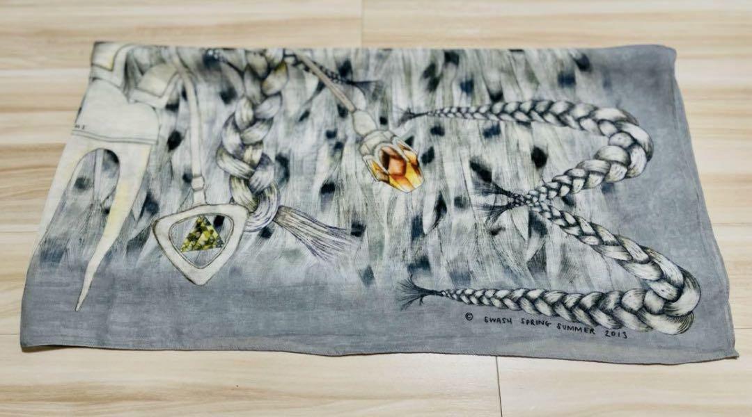 【美品】SWASH.LONDON シルクシフォン　スカーフ　大判