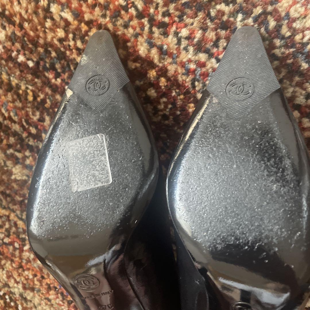 CHANEL シャネル　ブラックパンプス　37 24cm