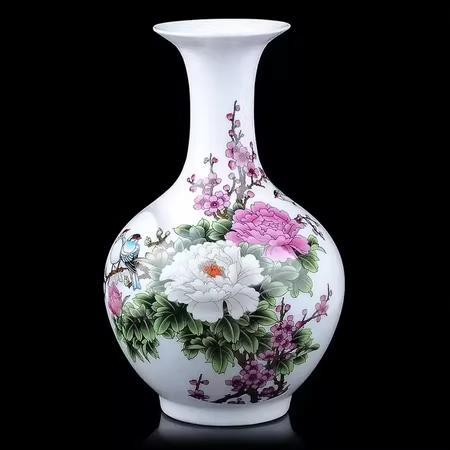 花柄陶器花瓶