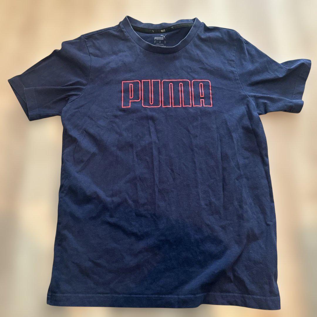 PUMA ネイビー ロゴ Tシャツ M - メルカリ