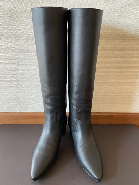 ペリーコ PELLICO レザーロングブーツブラックサイズ6(23cm)