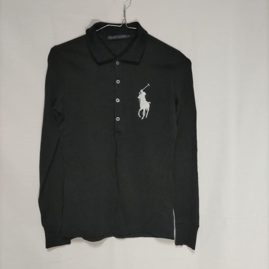 Ralph Lauren ブラック 長袖ポロシャツ ビックポニー
