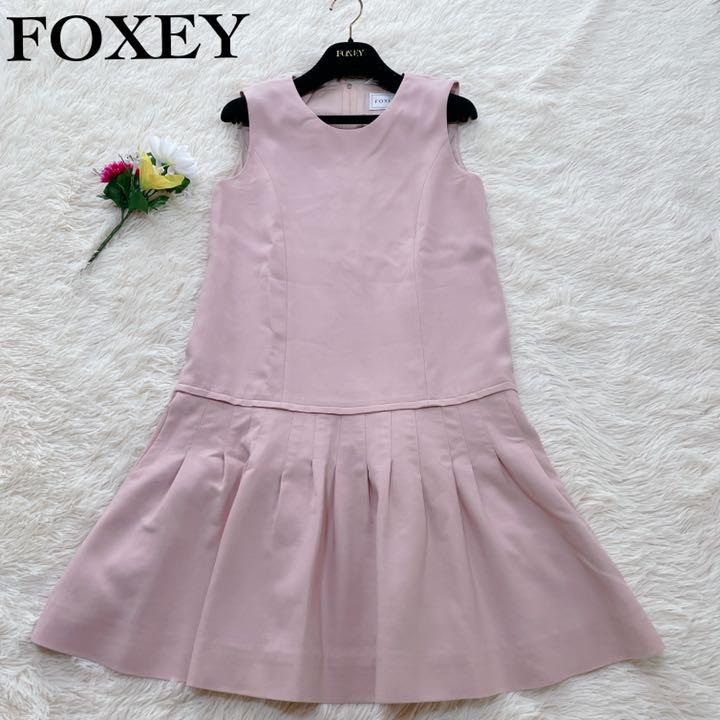 【高級】FOXEY ワンピースドレス フレンチローズ 40