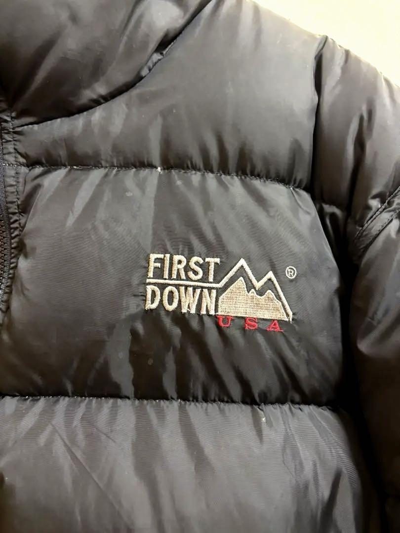 FIRST DOWN ダウンジャケット リバーシブル　黒　白　ブラック　ホワイト balifitnesscenter.com