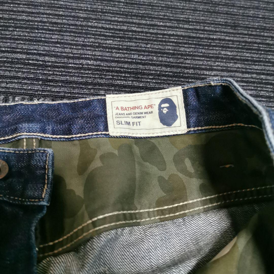 A BATHING APE スリムフィットデニム