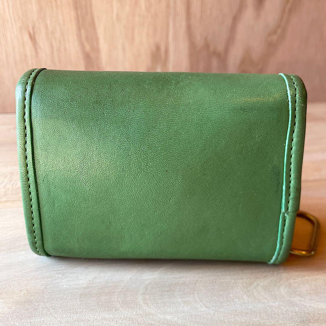 美品 オールドコーチ OLDCOACH コインケース グリーン ライム 黄緑 小物