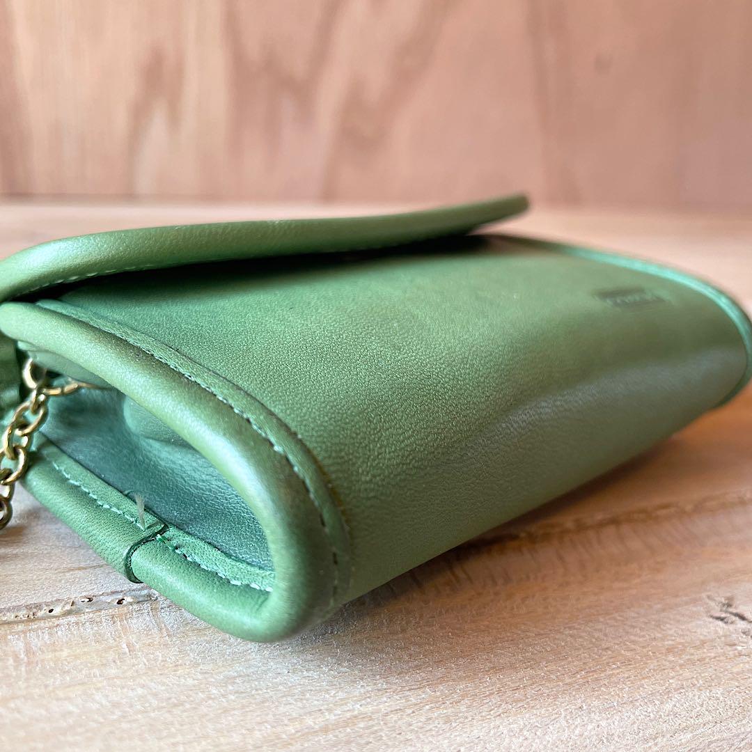 美品 オールドコーチ OLDCOACH コインケース グリーン ライム 黄緑 小物