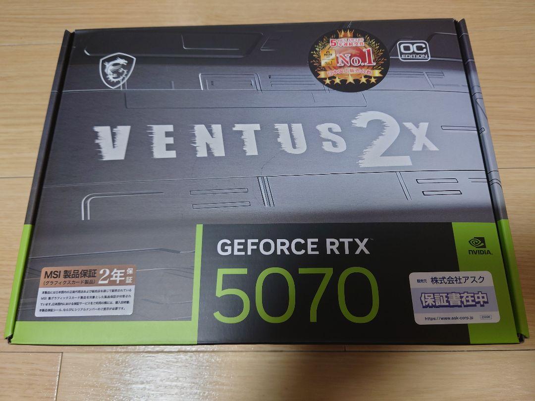 MSI GeForce RTX 5070 Ventus 2X　美品