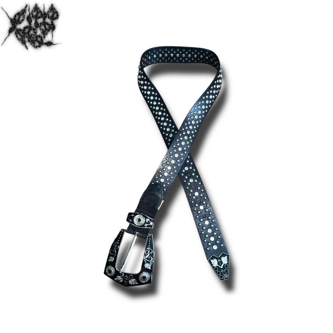 小物 Tornado Mart Rhinestone Studs Belt