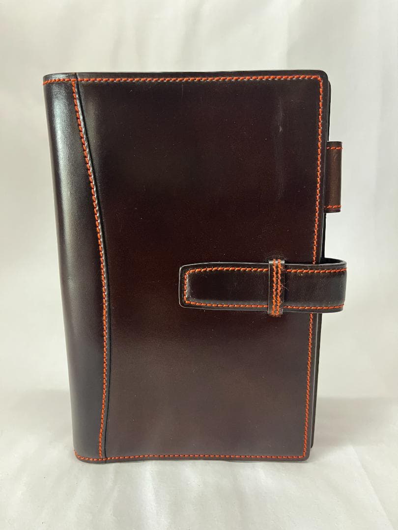 美品 Brelio ブレイリオ コードバン 手帳カバー 20㎜ 6穴 皮革 小物