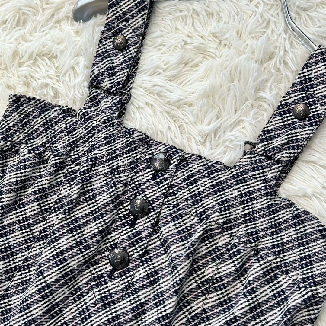 ✨美品✨ バーバリーブルーレーベル サロペット チェック柄 ロゴ