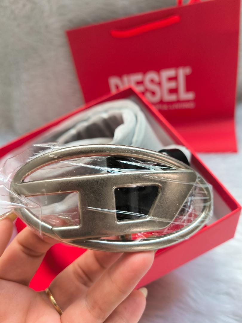 新品Diesel  DIESEL ディーゼル　レディース　ベルトサイズ85 DIESEL ディーゼル カウレザー ベルト サイズ85