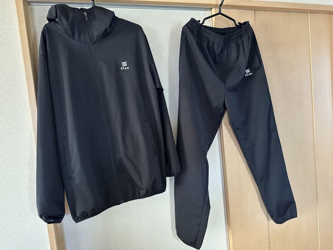 STAN サウナスーツフルジップ ブラック 上下XL
