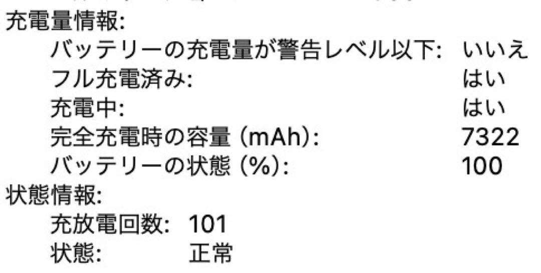 MacBook Pro 16インチ 2019 i7 16GB 512GB US