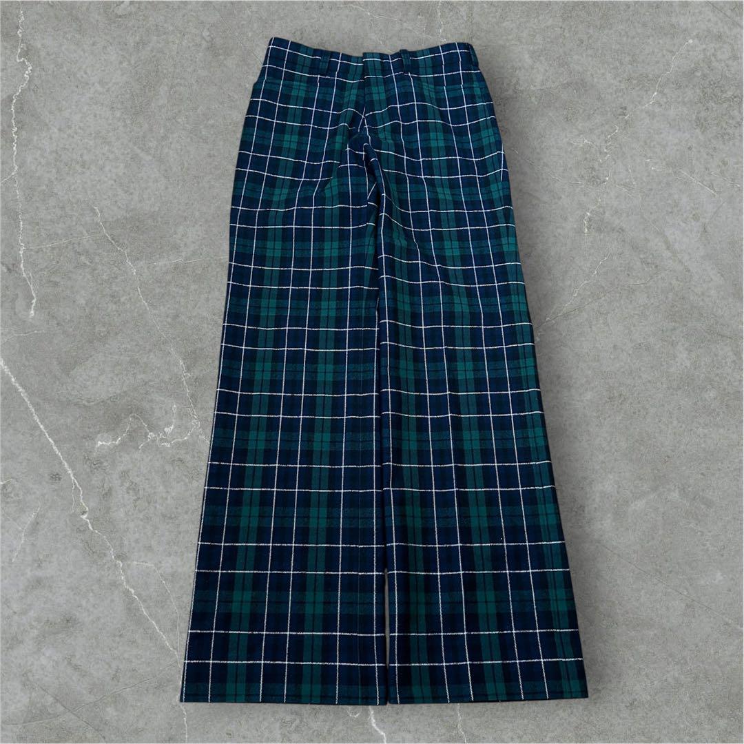 チェックワイドスラックスパンツ※一部店舗のみ入荷