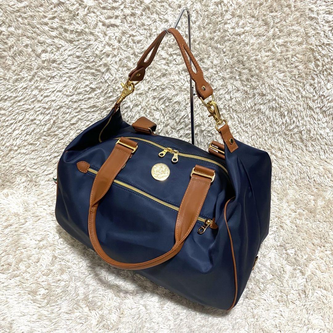 極美品 オロビアンコ ボストンバッグ 3way 旅行バッグ レザー&ナイロン