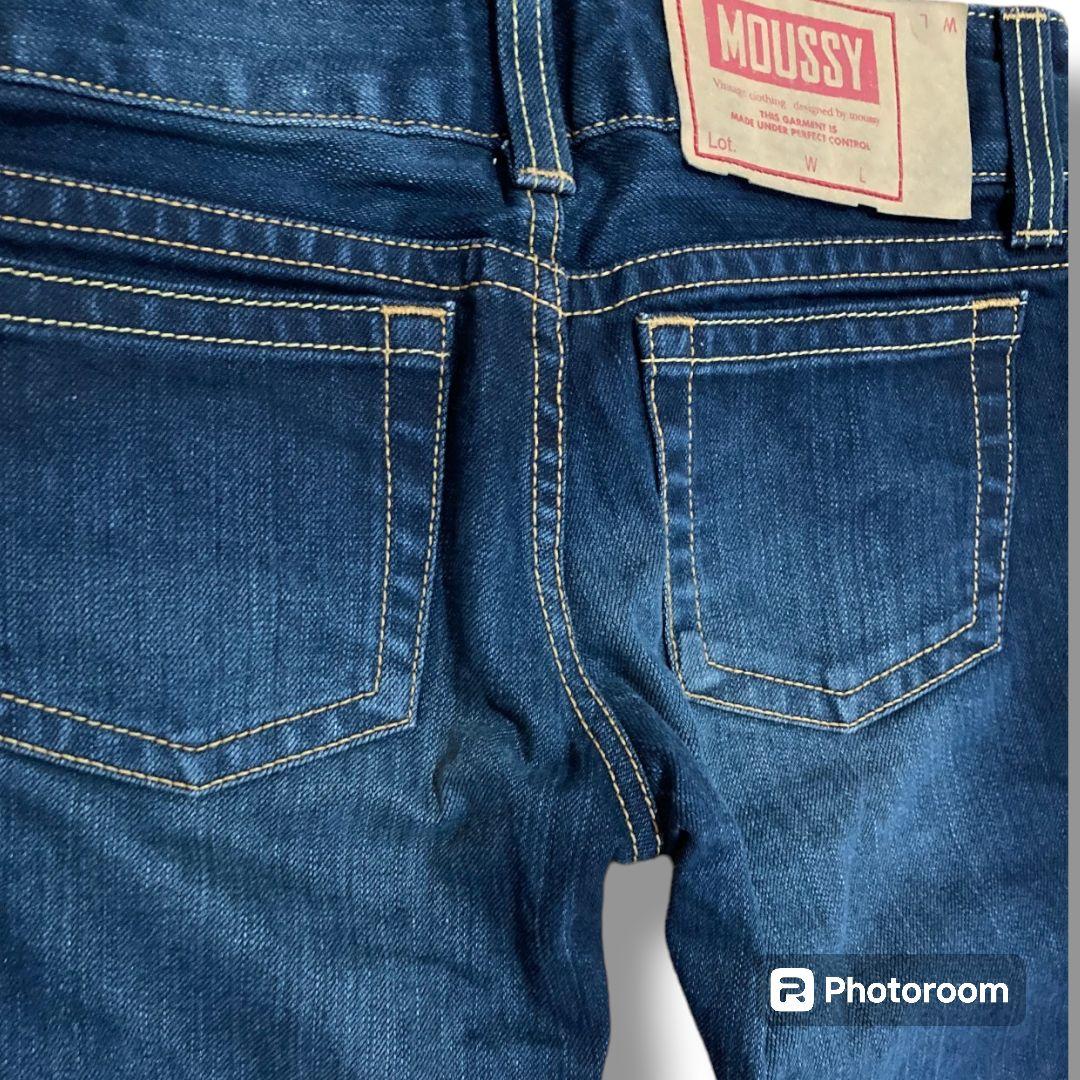 ヴィンテージ】MOUSSY フレアデニムパンツ ジーンズ ブルー【25