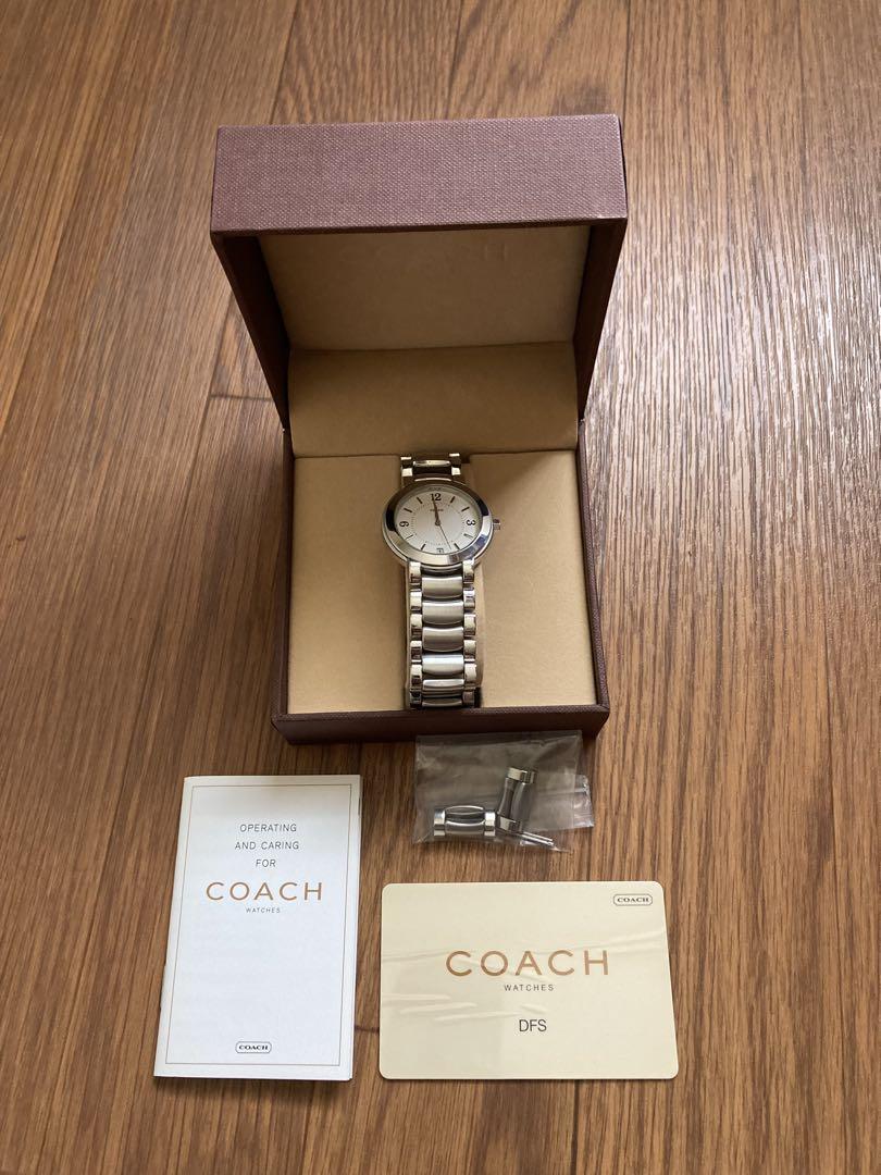 COACH シルバー 腕時計 取扱説明書付き