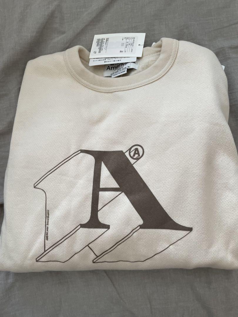 Americana Aロゴプリント ベージュスウェット