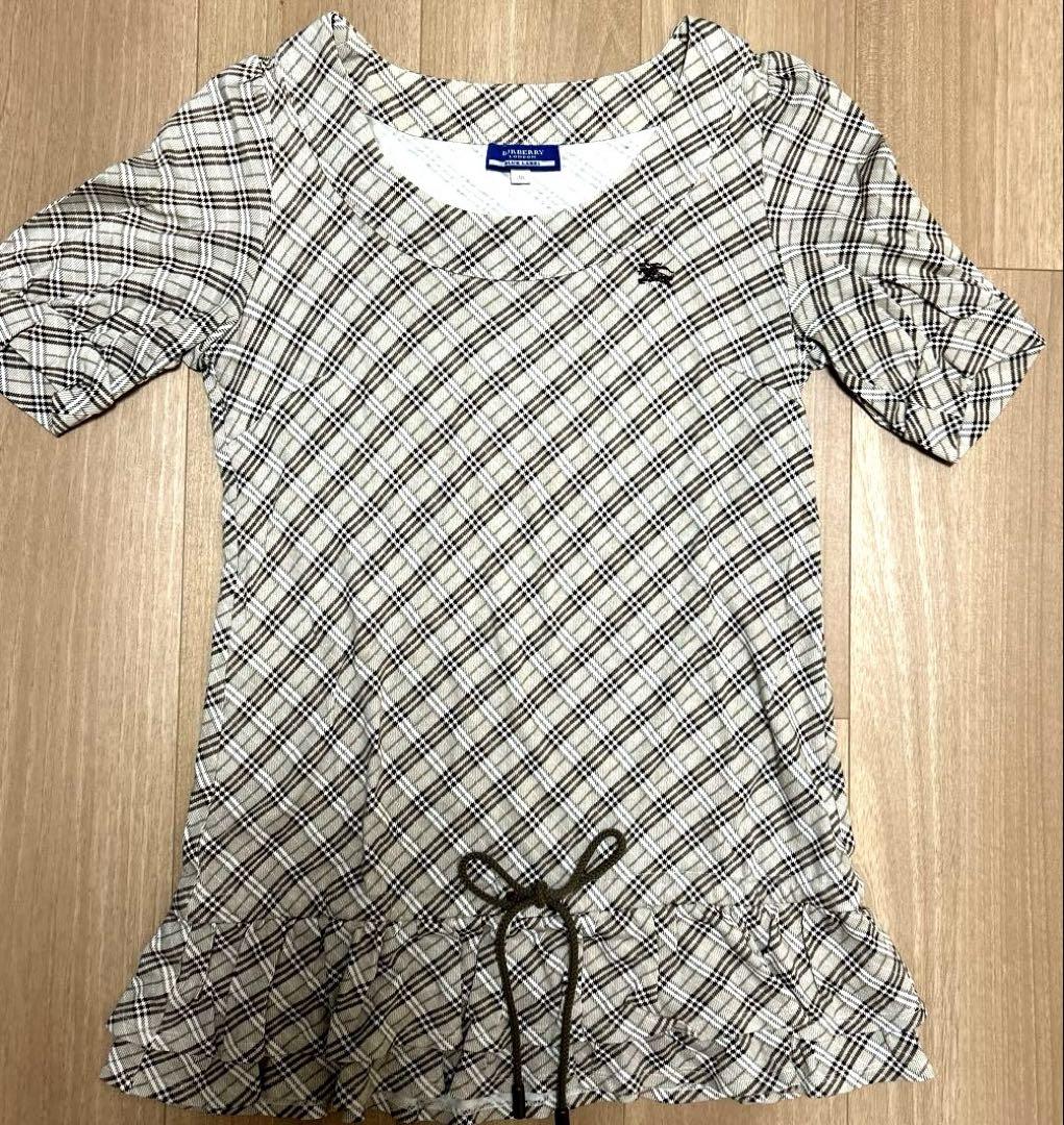 美品♡バーバリーブルーレーベル チェックカットソー 38