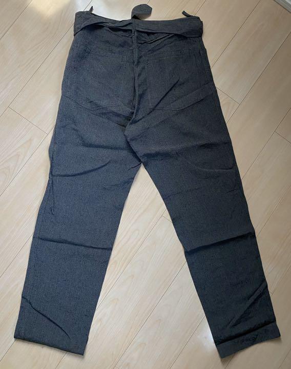 【新品 未使用】コモリ ベルテッド リネンパンツ グレー size 2