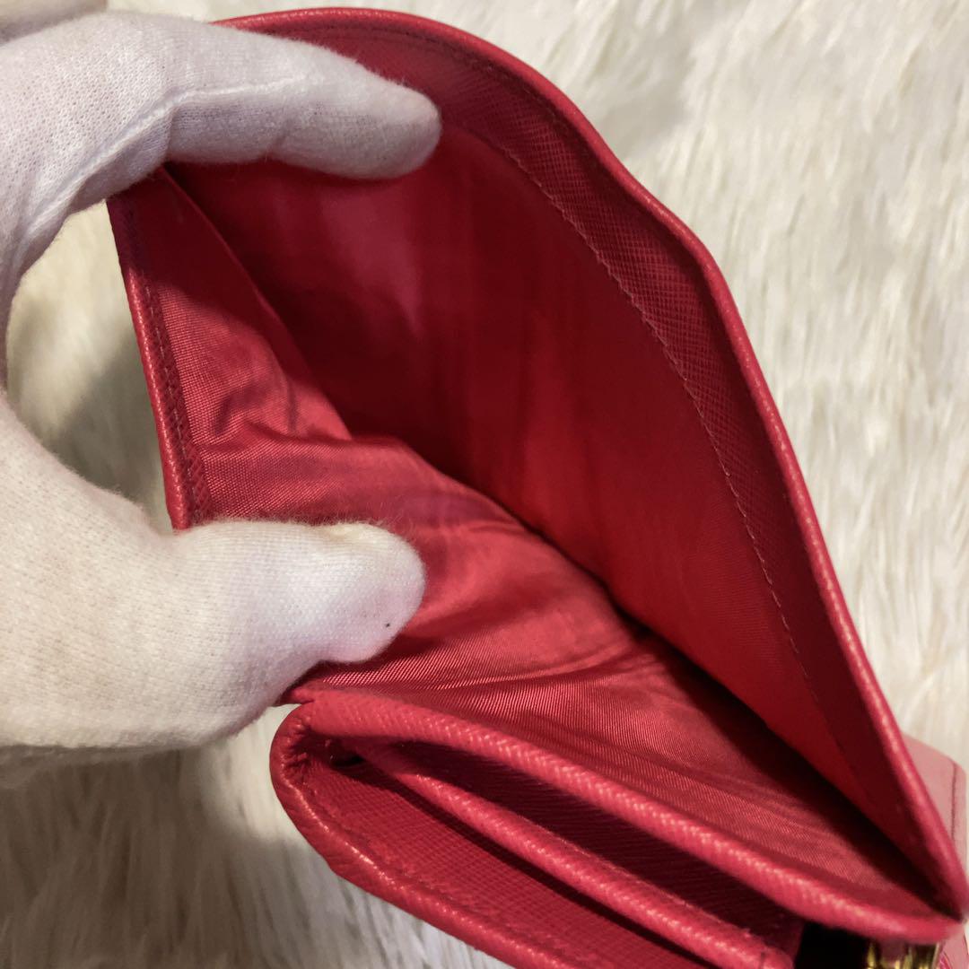 最終価格 早い者勝ち※ PRADA プラダ 二つ折り 財布 ピンク