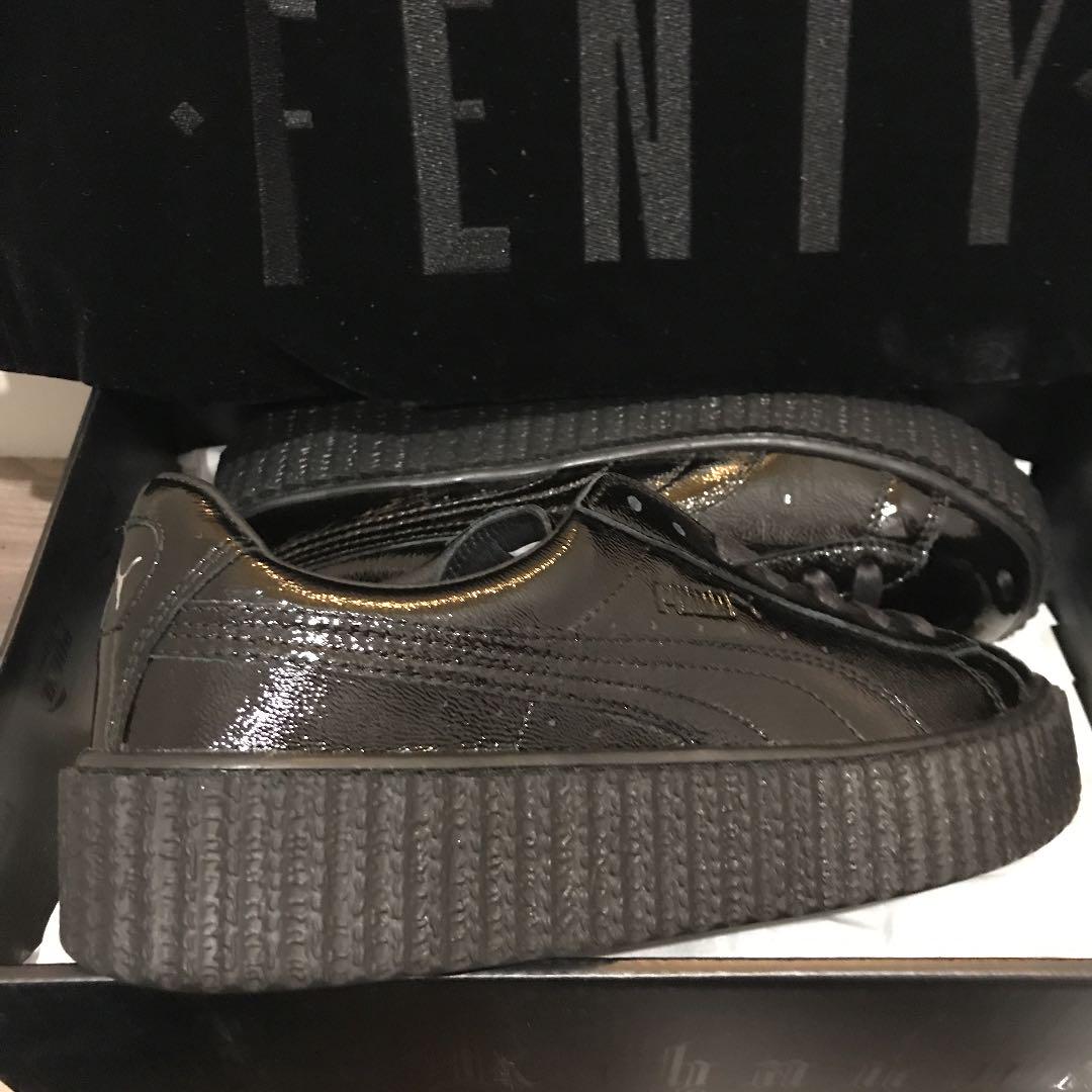 通販在庫あ 希少 Creeper Wrinkled patent プーマ 黒 24.5 k0QtR-m82897082661 特価在庫あ