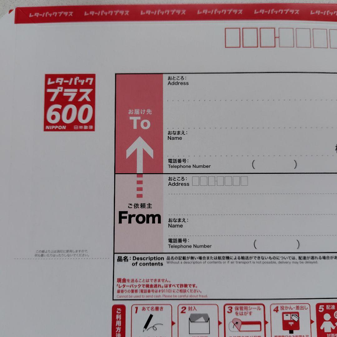 レターパックプラス600 10枚【送料込・匿名配送】 日本郵便 新レターパックプラス 600 10枚