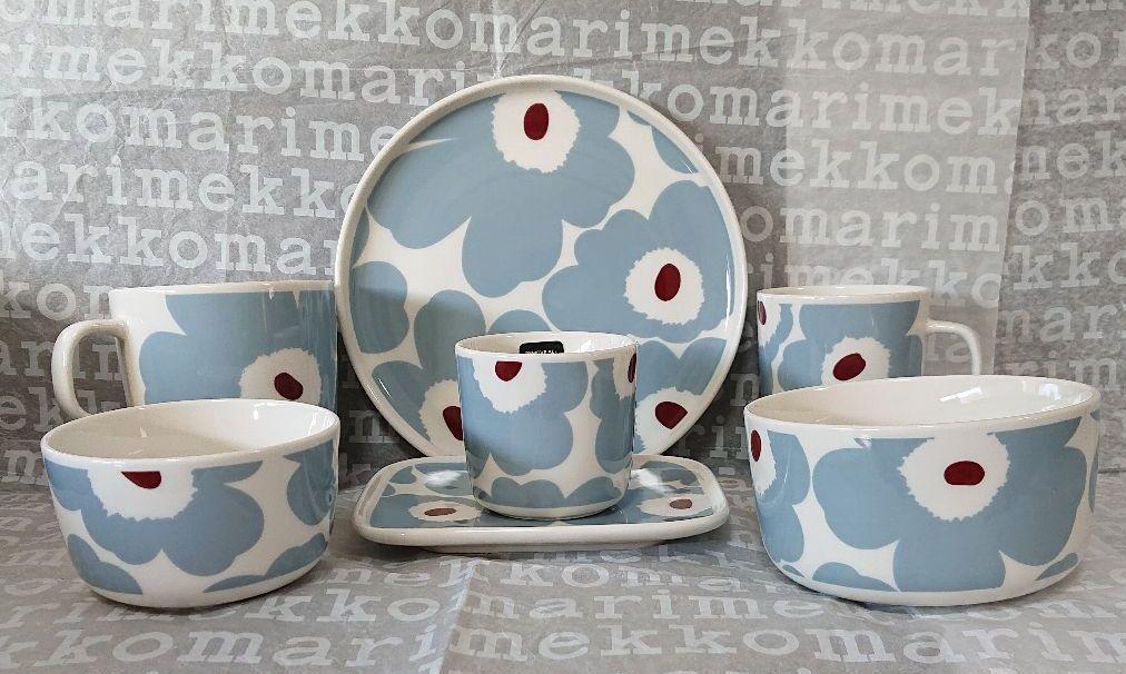 定番の中古商品 marimekko 限定色 ブルーグレー ウニッコ 食器7点 食器 定番の中古商品 marimekko 限定色 ブルーグレー ウニッコ 食器7点 食器