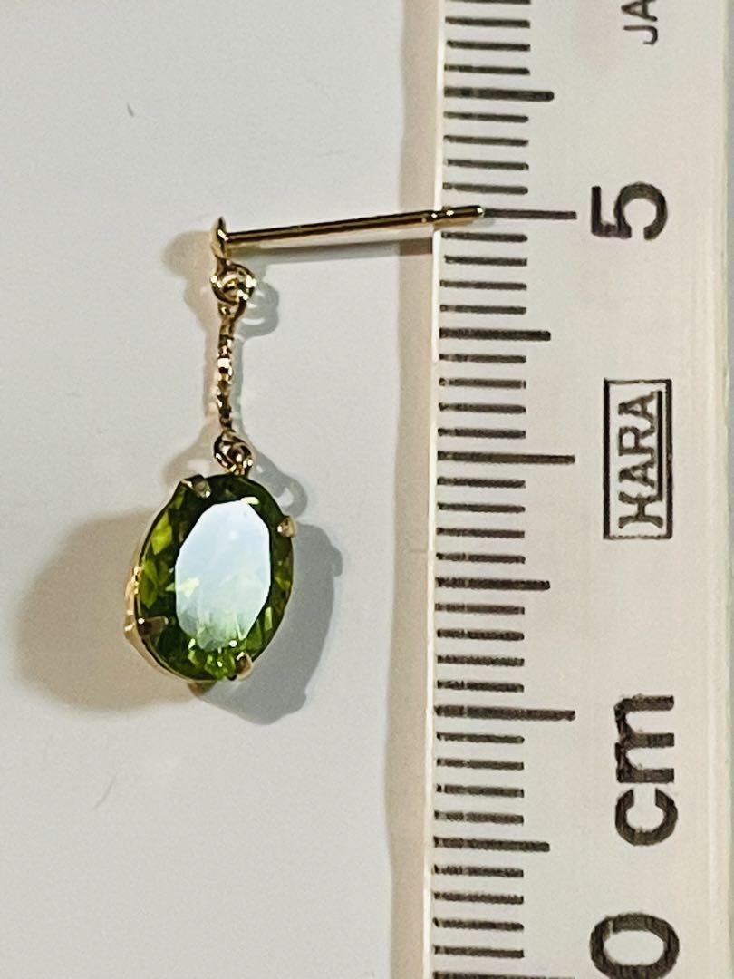 k18 ペリドットピアス