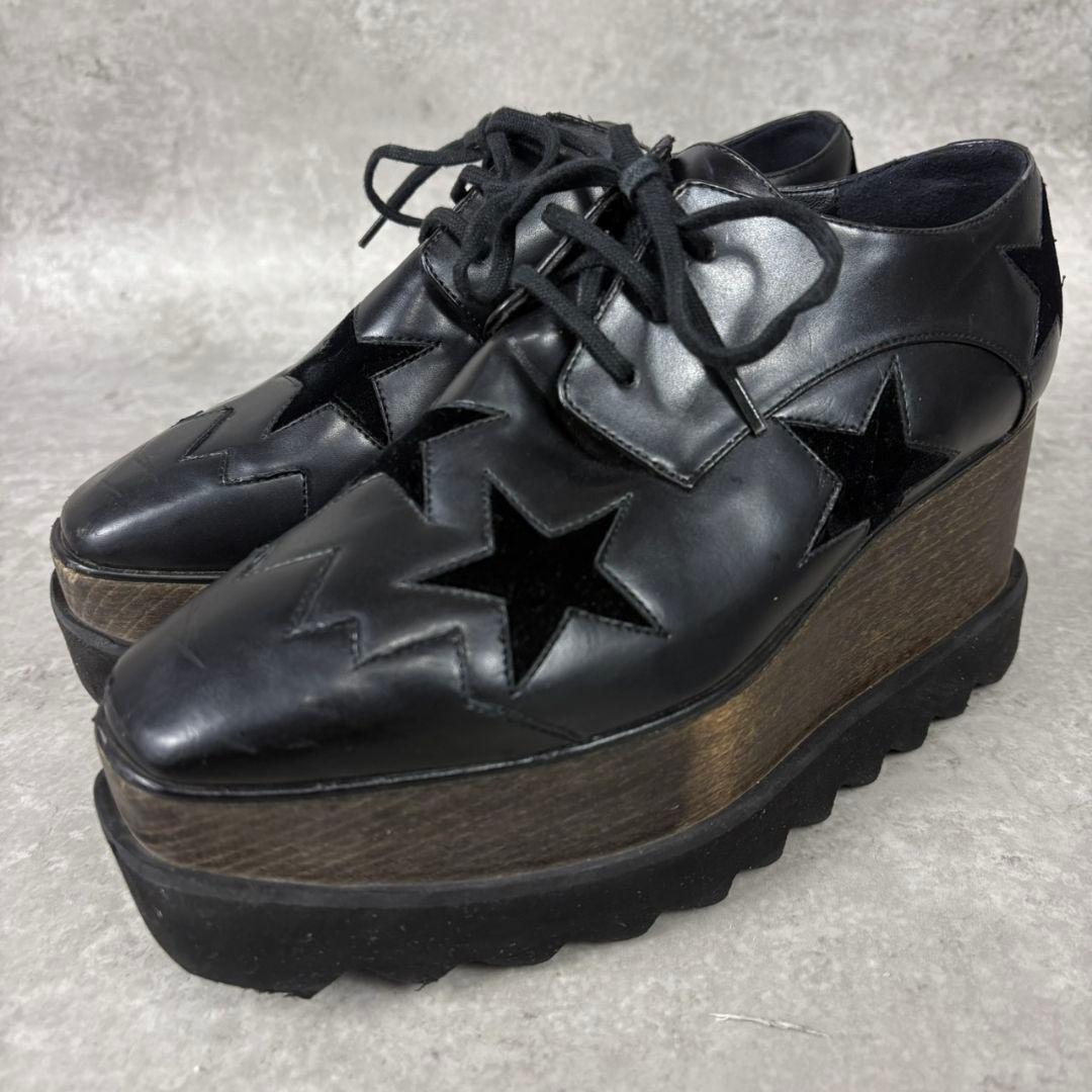 ステラマッカートニー エリス プラットホーム 厚底 35 シューズ ブラック 黒22cm STELLA McCARTNEY