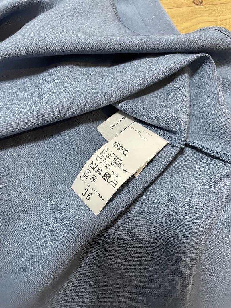 《美品》spic and span リネンシャーリングVワンピース 36