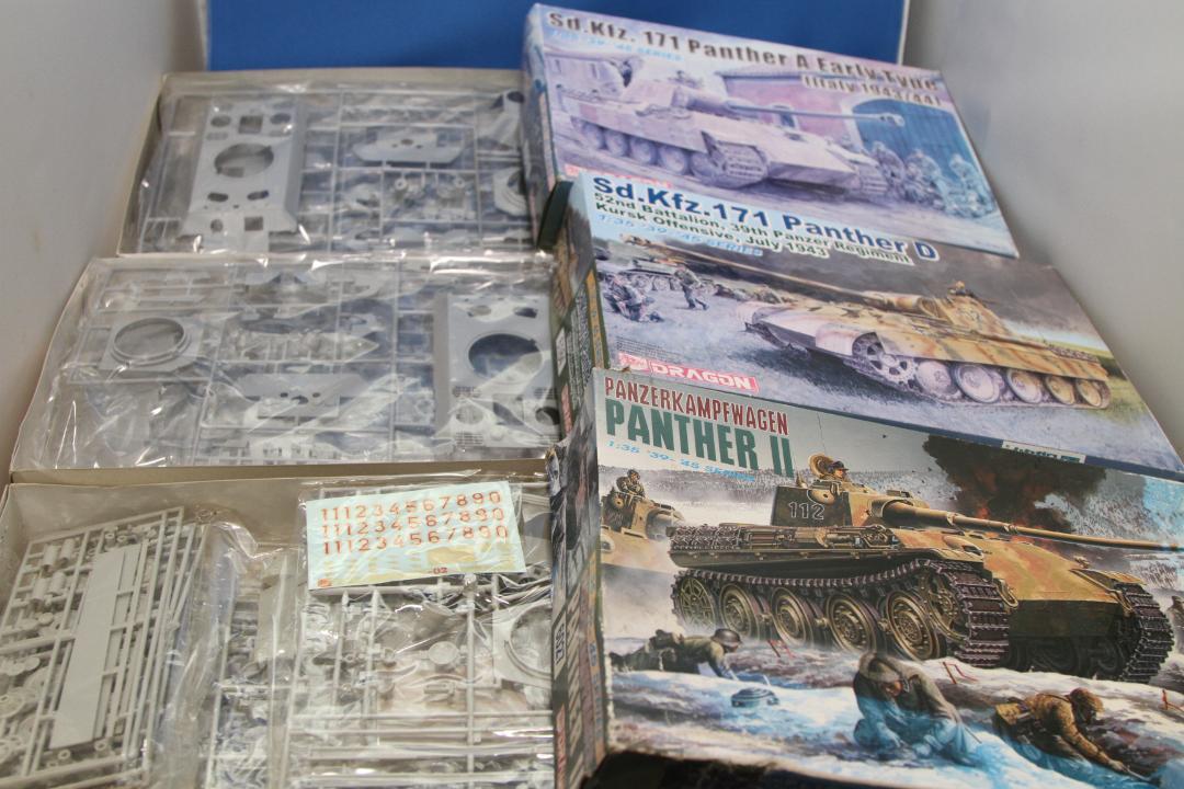 1/35 ドラゴン パンサープラモデル3セット（A型＆D型＆Panther Ⅱ）