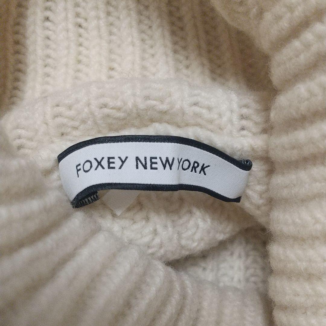 新品超激安 週末限定価格 FOXEY NEW YORK バイカラーニットチュニック bcyNm-m82907454524 新品最安値