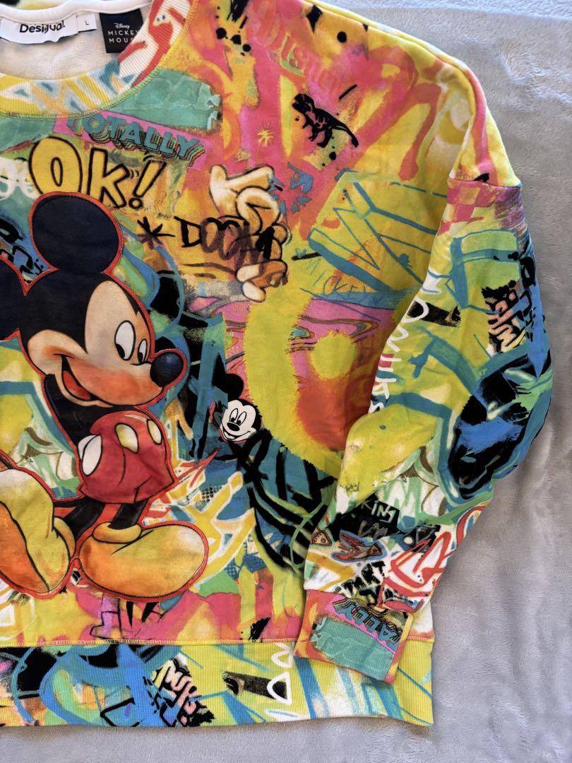ディズニー Desigual ミッキー　オーバーサイズ　スウェット　パーカー