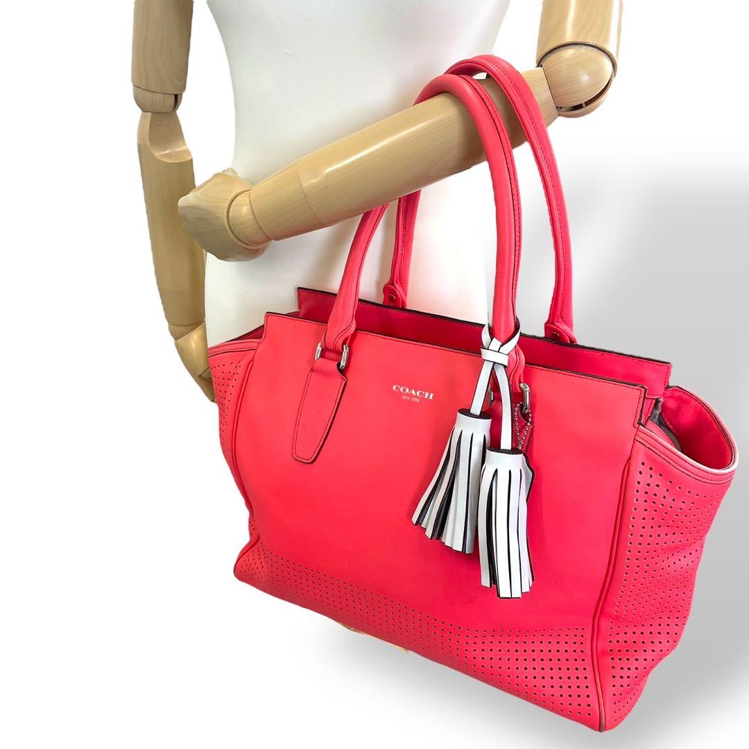 美品/希少カラー◎ A4収納 COACH コーチ メンズ ビジネス レザー