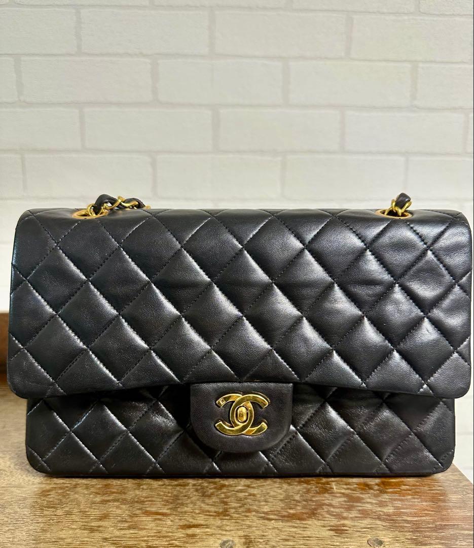 CHANELシャネル　マトラッセ　ラムスキン　黒　ショルダーバッグ