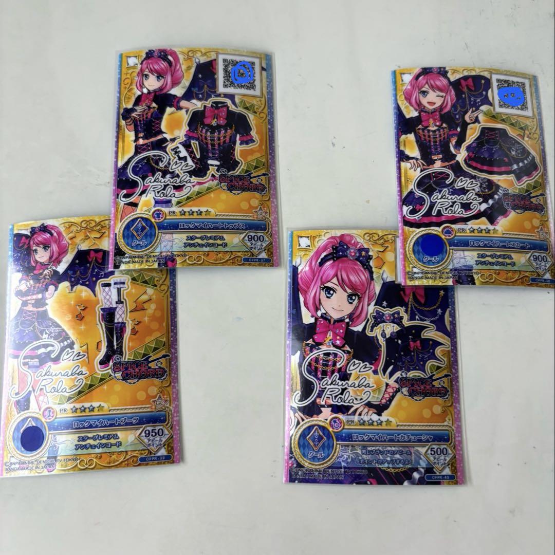 数量限定！在庫処分セール 売り切れ御免 アイカツオンパレード ロックマイハートコーデ一式サイン 復刻PR ゲームセンター・ゲームカード