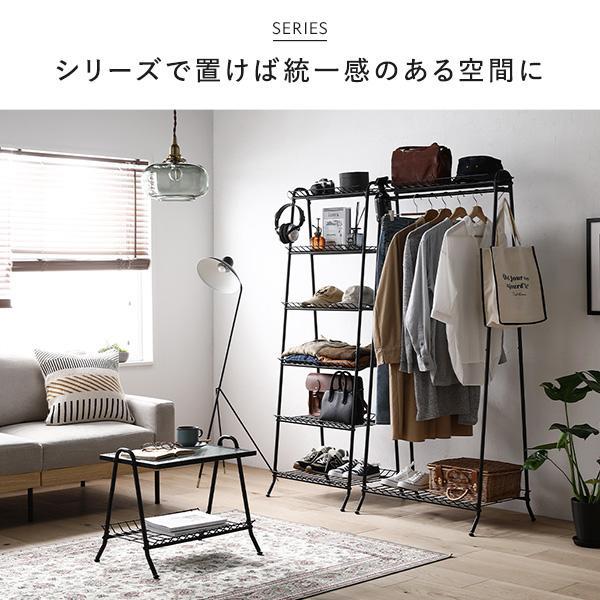 ハンガーラック ブラック 約幅68.5×奥行48×高さ156cm パイプ レトロ