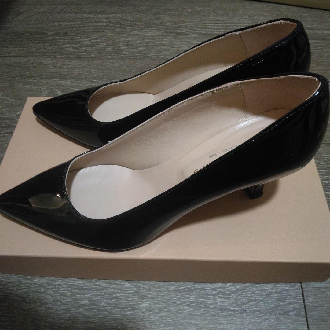 CORSA ROMA 9 エナメルパンプス ブラック24.5cm CORSO ROMA 9