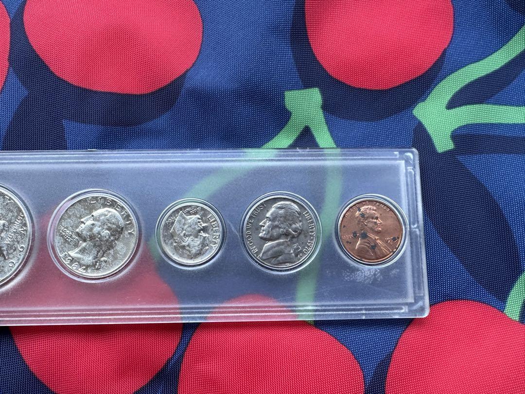 アメリカ　貨幣セット　アメリカ銀貨　米国貨幣6枚　重さ：約86.36g