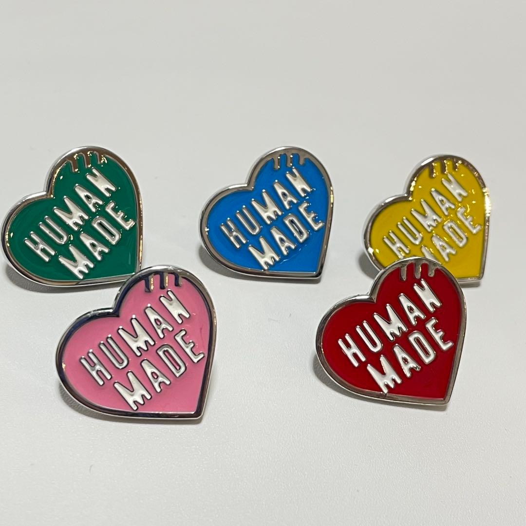 極美品HUMAN MADE❤️ HEART PINS 5Set ピンバッジ セット 極美品HUMAN MADE❤️ HEART PINS 5Set ピンバッジ セット