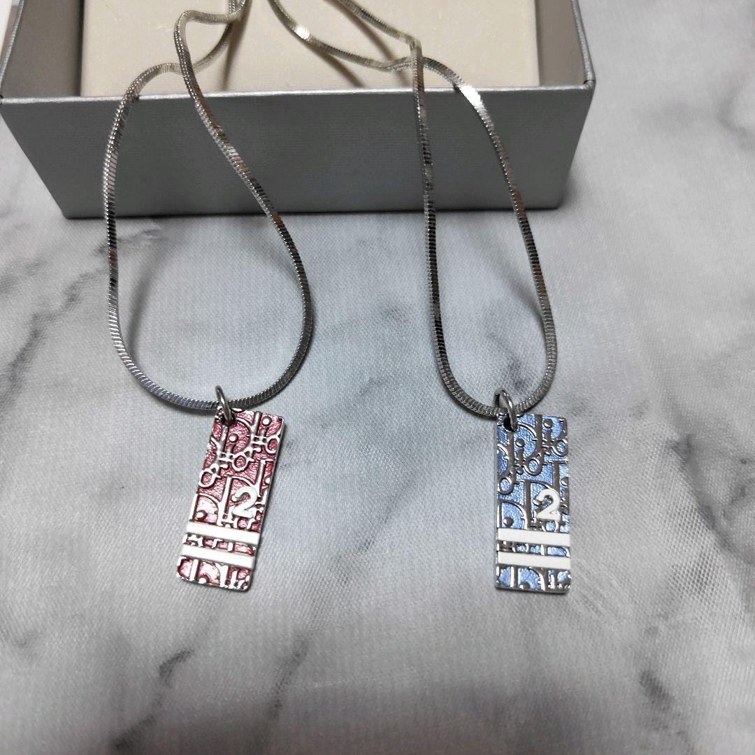 未使用★Diorネックレス ピンク★トロッター Christian Dior ディオール ネックレス アクセサリー レディース