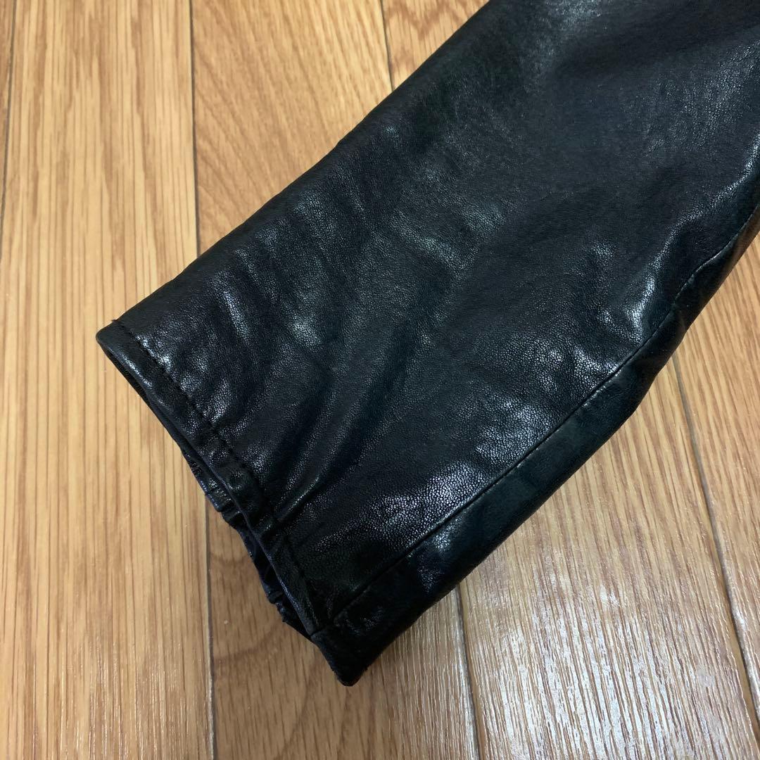 ビューティフルピープル ブラックレザーダブルライダースジャケット 130 ビューティフルピープル ブラックレザーダブルライダースジャケット 130