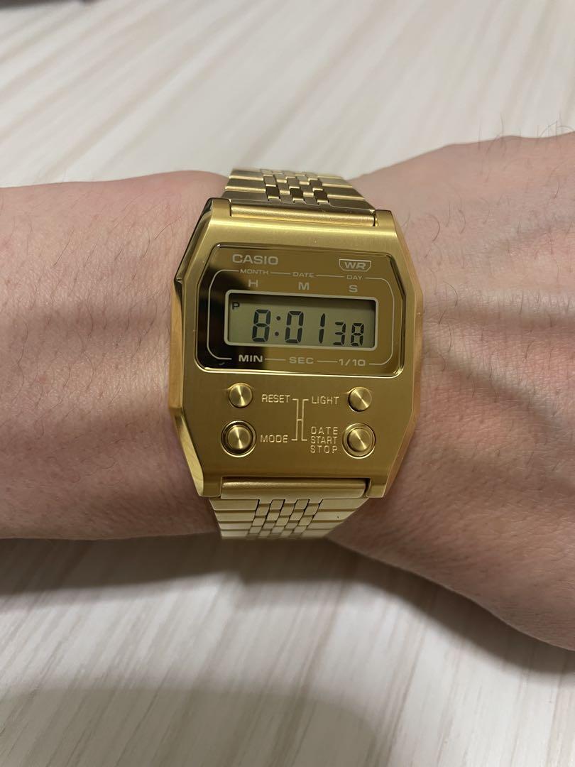 カシオ　CASIO A1100 ゴールド　23100円　美品　オシャレ　男女兼用