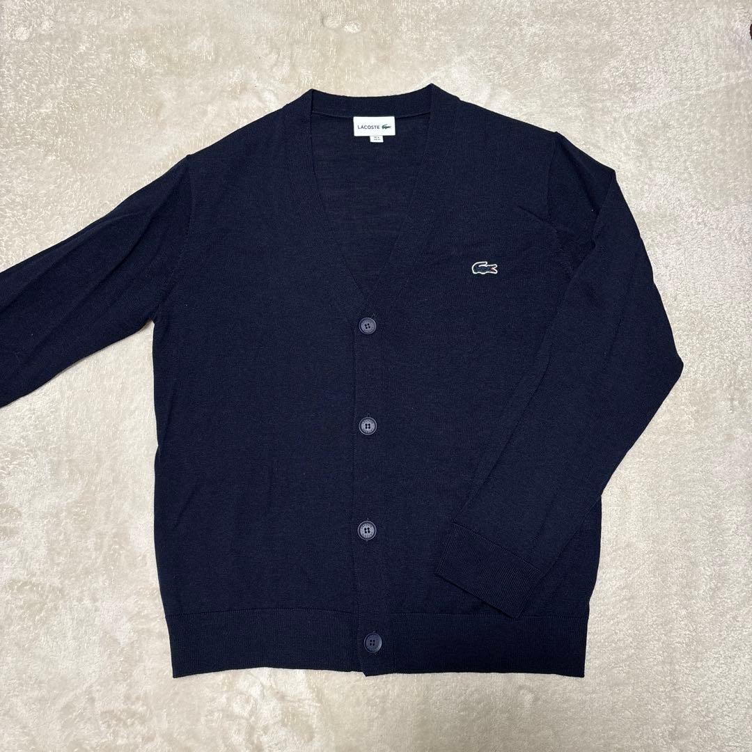 ウォッシャブルウールVネックニットカーディガンM LACOSTE WWW_MORNINGWALKER_COM
