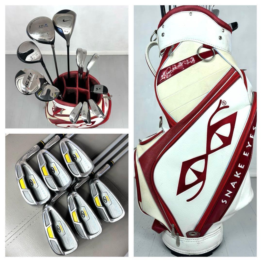 本格派 メンズゴルフクラブ 12本 PRGR NIKE TSURUYA ゴルフやや傷や汚れあり