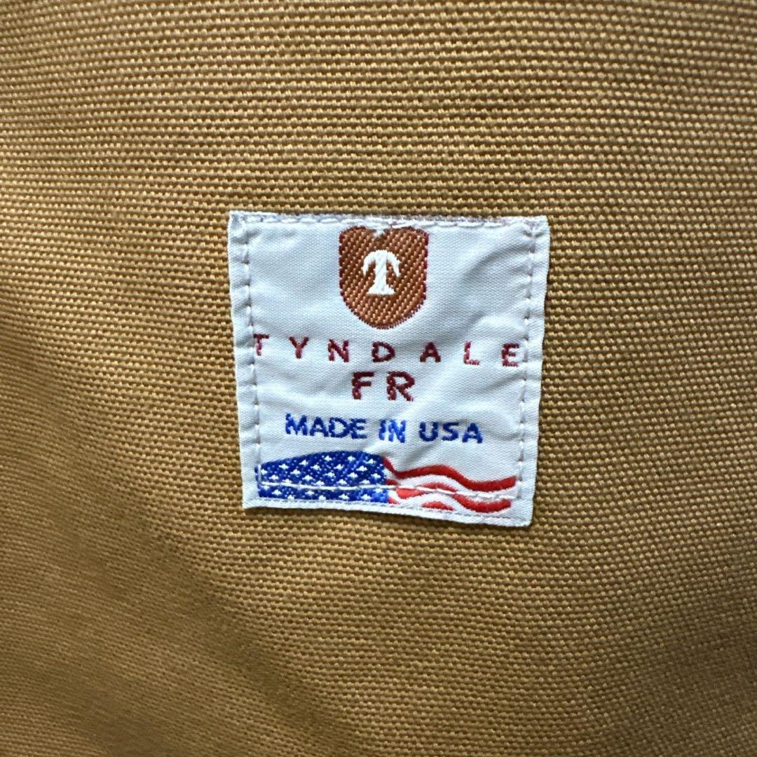 美品TYNDALEオーバーオール茶XLサイズダブルニーアメリカ製24時間発送