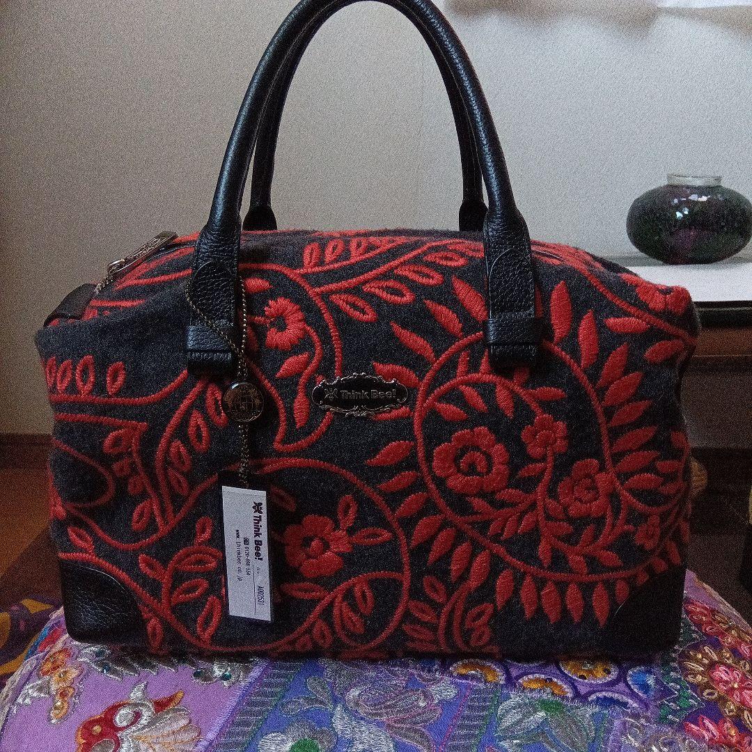 シンクビー　刺繍　ミニボストンバッグ 15,000円