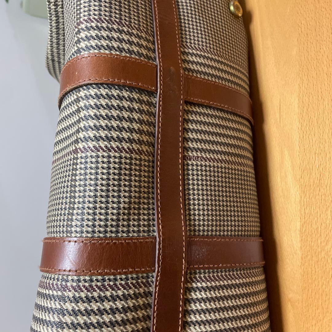 ラルフローレン千鳥格子柄ボストンバッグ ラルフローレン千鳥格子柄ボストンバッグ